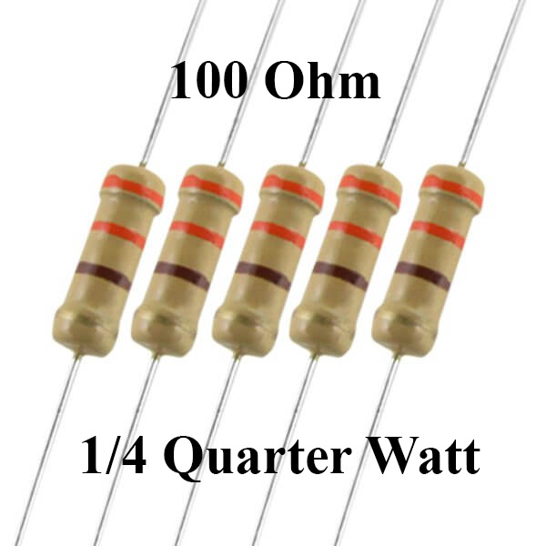 100 Ohm 14 Quarter Watt Resistor
